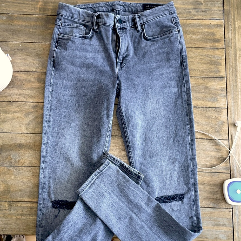 AllSaints Distressed at the knee sz.30 mid-rise